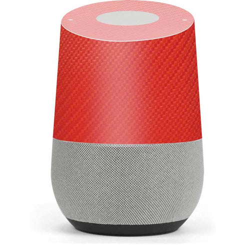 Red Carbon Fiber Specialty Material Google Home Skin